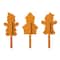 Glitzhome® Wooden Gingerbread Man Yard Stake Set